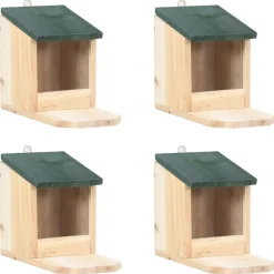 vidaXL Maisons pour écureuils 4 pcs Bois de sapin