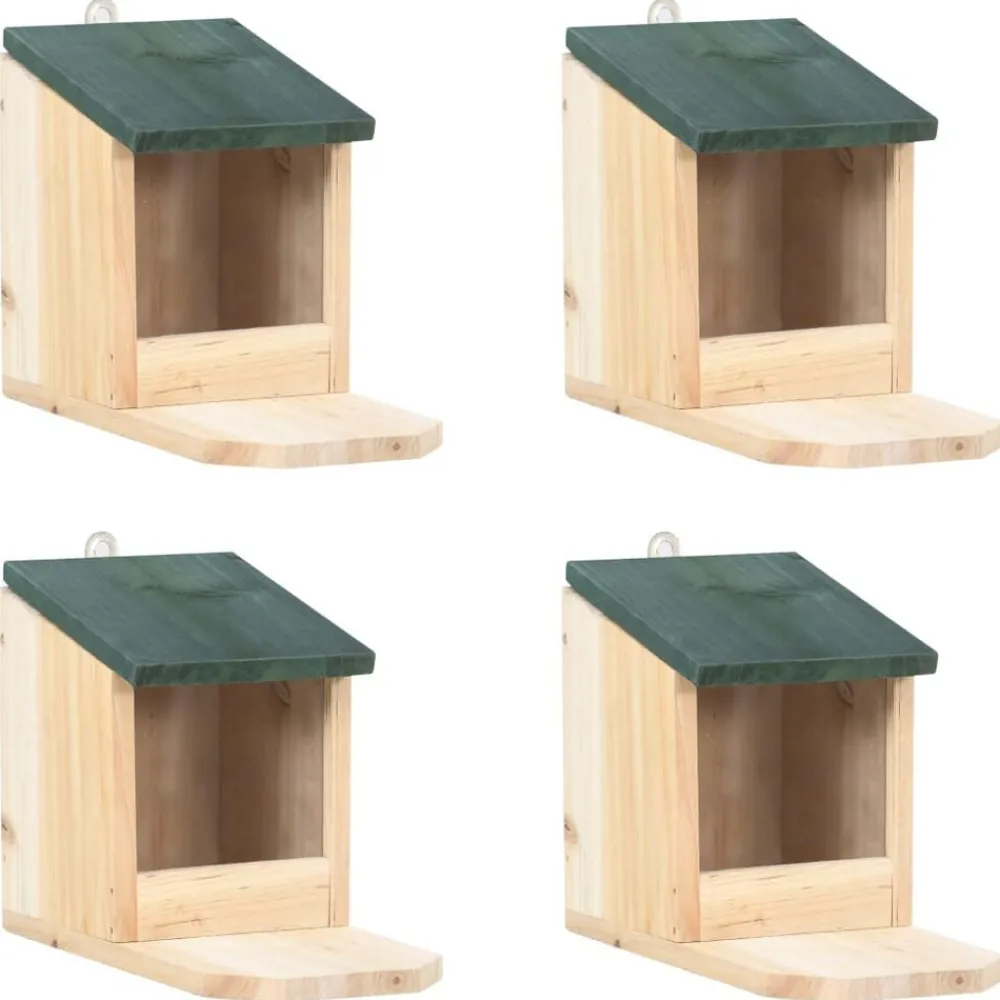 vidaXL Maisons pour écureuils 4 pcs Bois de sapin