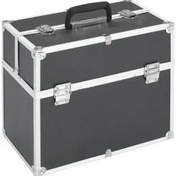 vidaXL Mallette à maquillage 38x23x34 cm aluminium