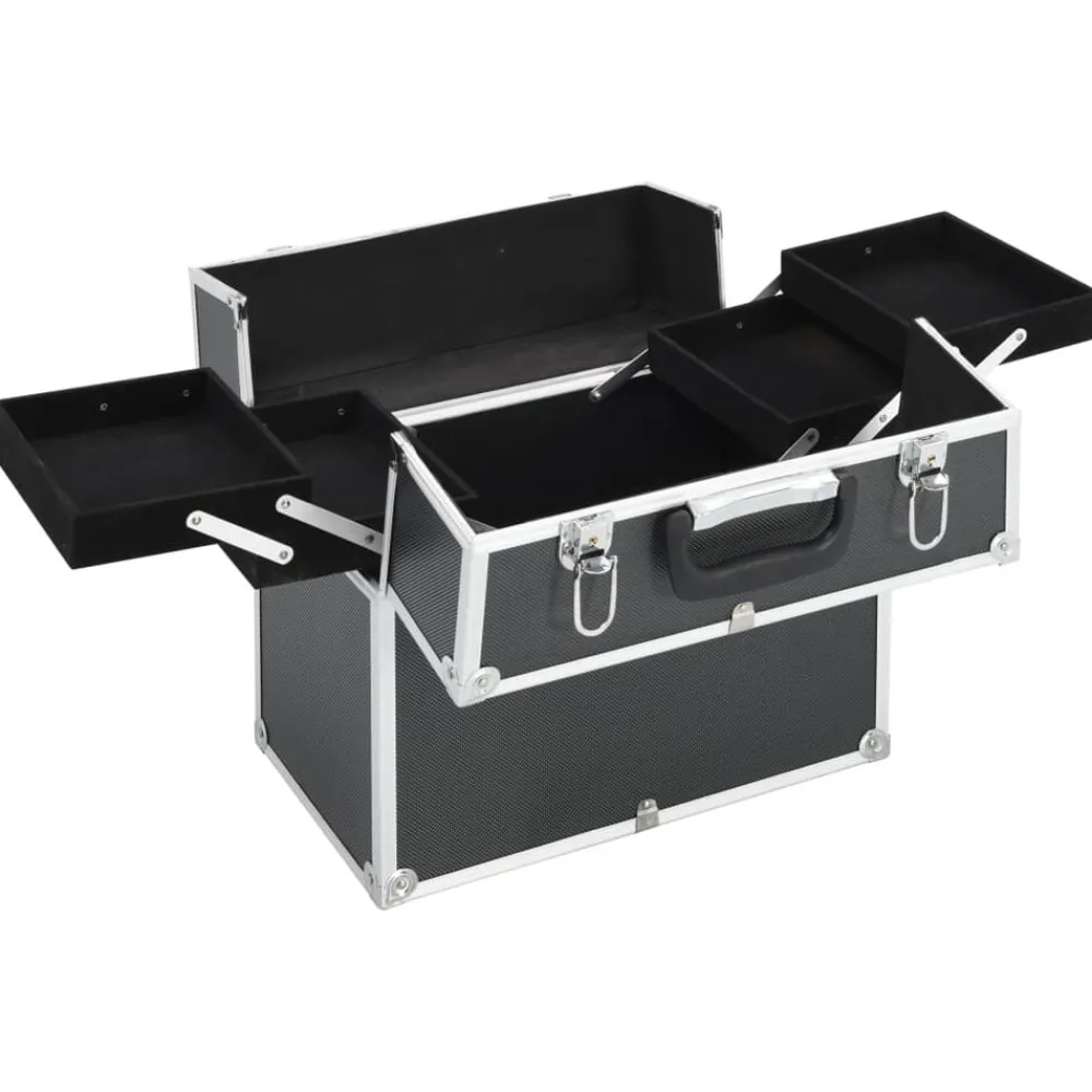 vidaXL Mallette à maquillage 38x23x34 cm aluminium