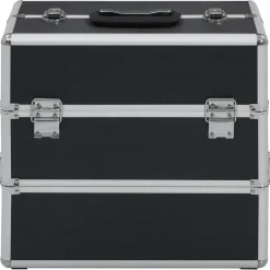 Bagages & Maroquinerie-vidaXL Mallette à maquillage 37x24x35 cm Aluminium Noir