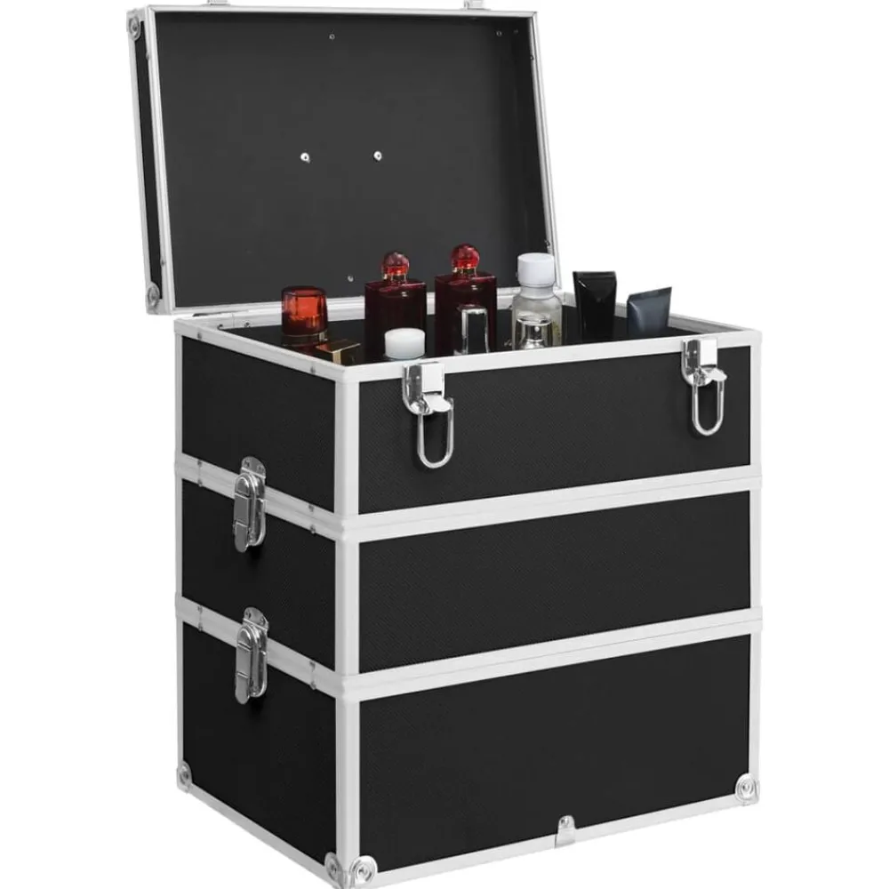 vidaXL Mallette à maquillage 37x24x40 cm Aluminium