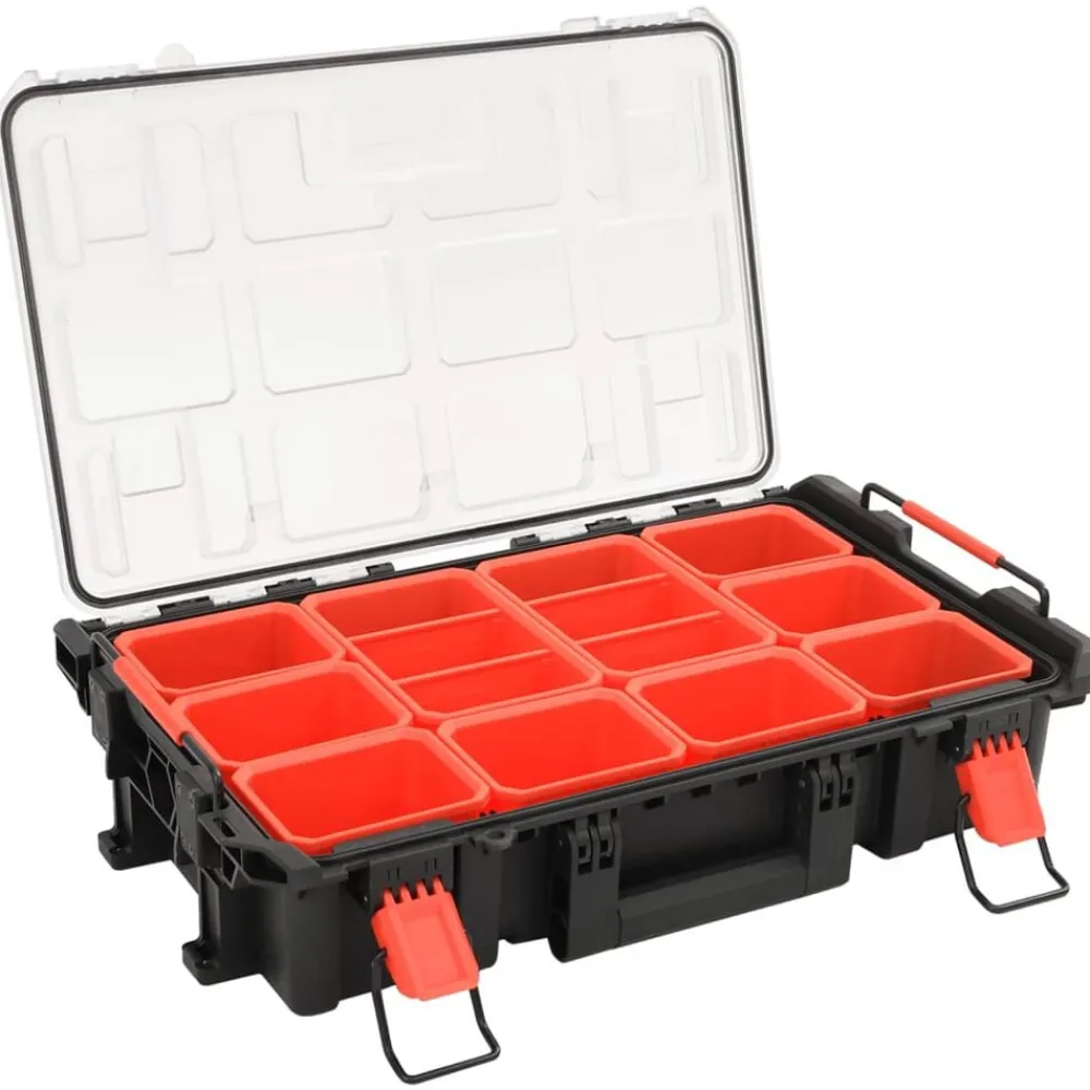 Appareils Photo-vidaXL Mallette de transport portable noir 55,5x34,5x13,5 cm PP