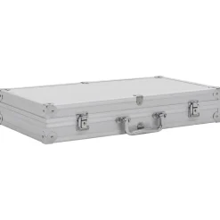 Pour Adultes-vidaXL Mallette pour arme à feu Aluminium ABS é Argent