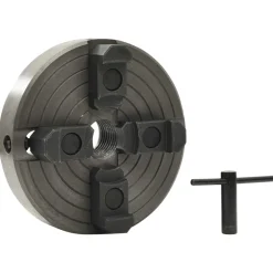 vidaXL Mandrin à bois à 4 mâchoires connexion M33 acier noir 150x63 mm