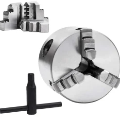 Outils-vidaXL Mandrin de tour auto-centrant à 3 mâchoires 80 mm Acier