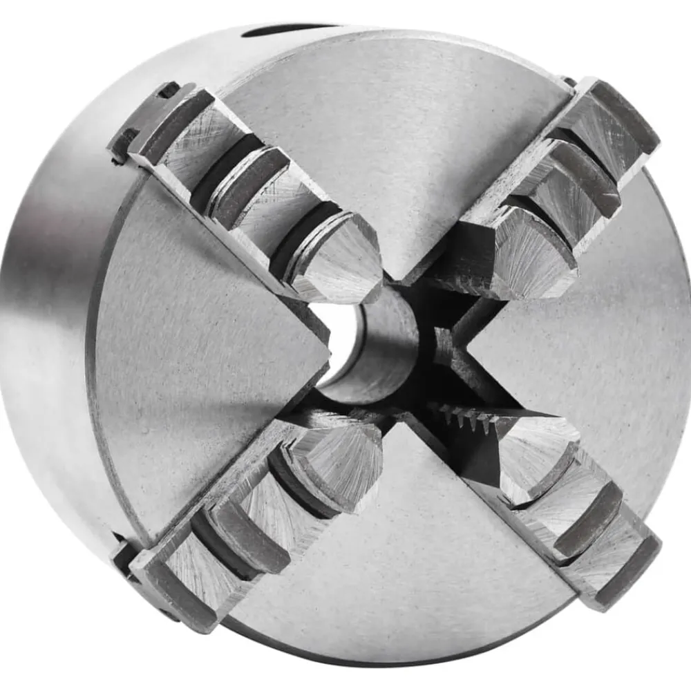 vidaXL Mandrin de tour auto-centrant à 4 mâchoires 80 mm Acier