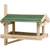 vidaXL Mangeoire à oiseaux Bois de sapin 35x29,5x21 cm