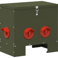Articles Pour Animaux De Compagnie-vidaXL Mangeoire pour poules 40,5 x 25 x 38 cm Vert olive