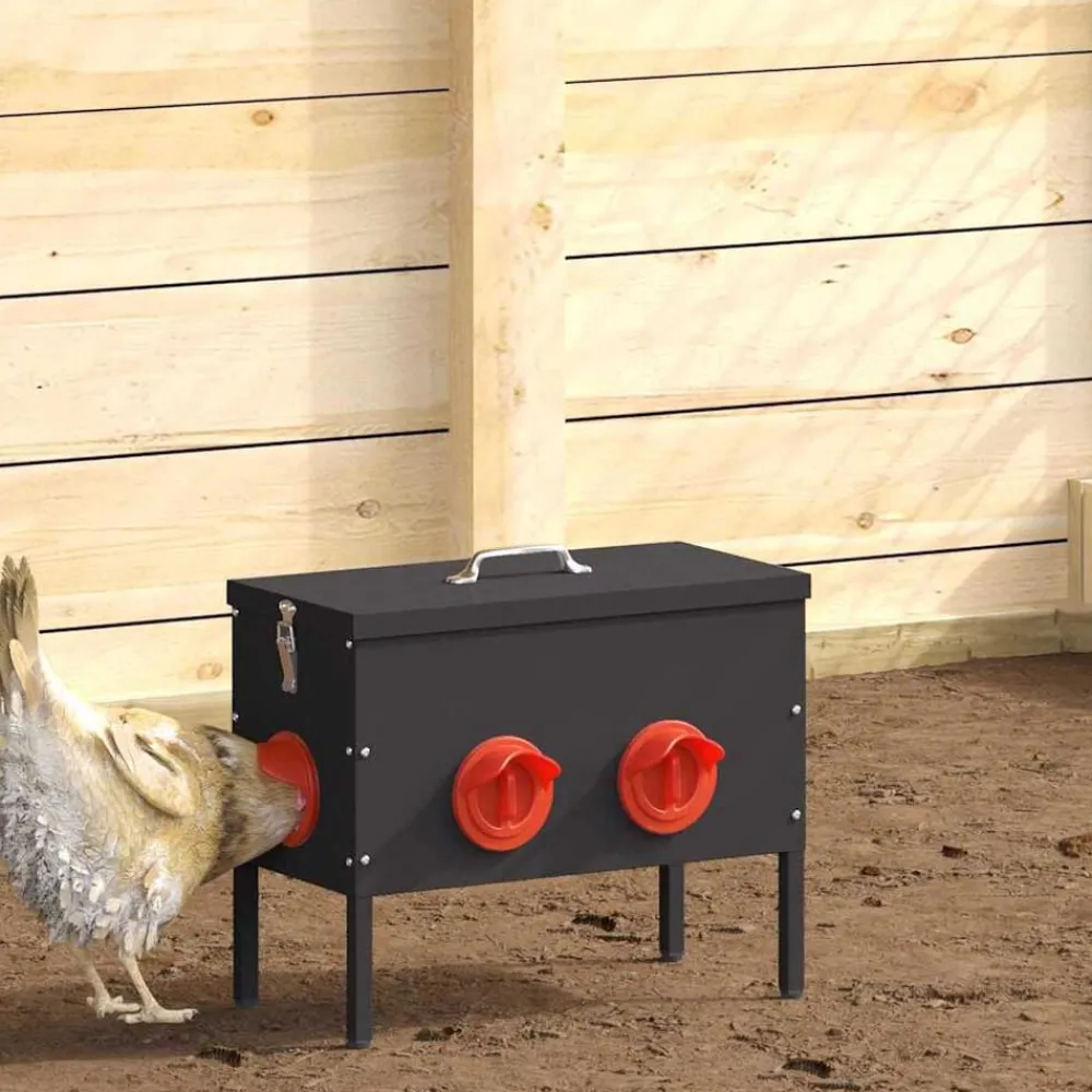vidaXL Mangeoire pour poules 41,5 x 20,5 x 33 cm