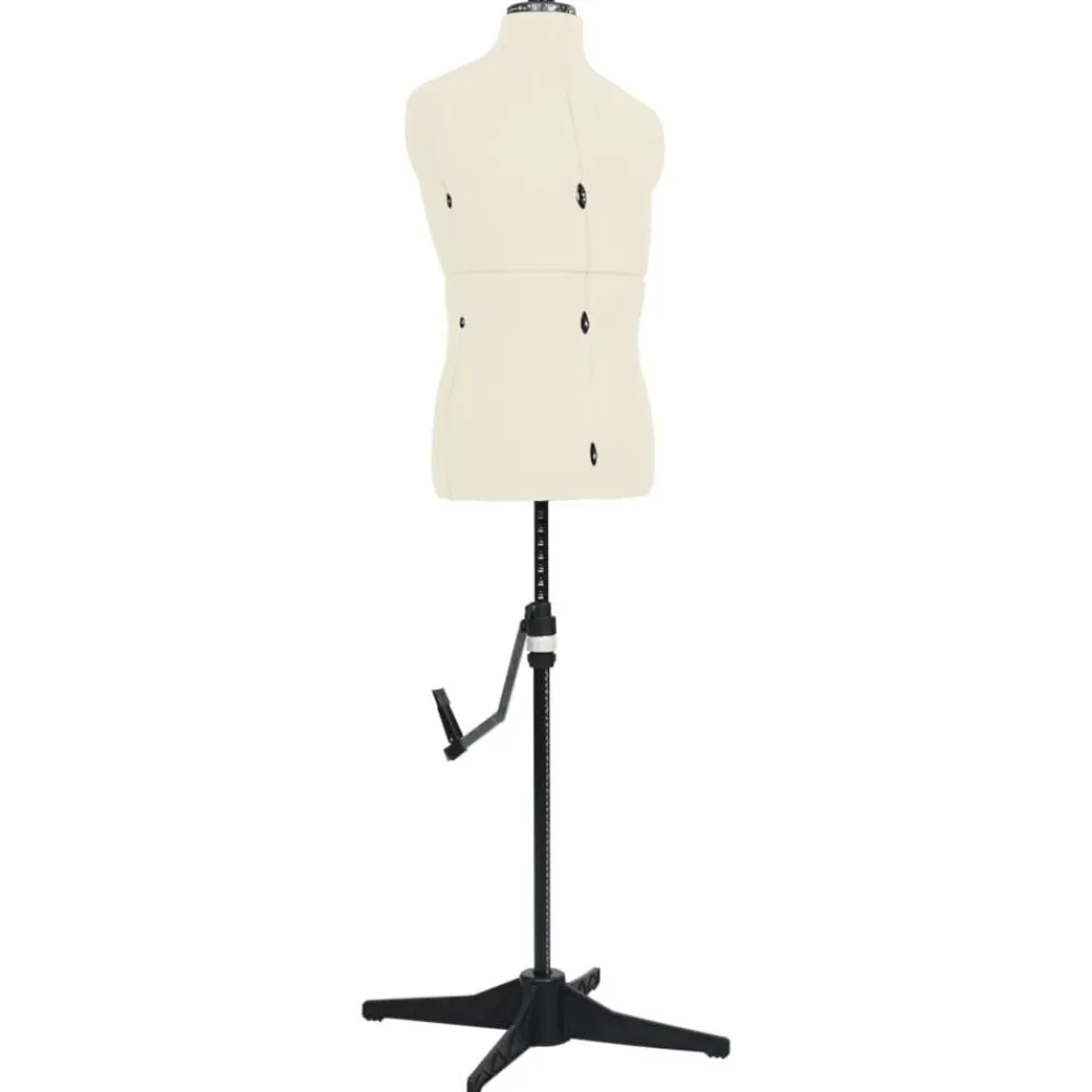 Produits Ménagers-vidaXL Mannequin de couture ajustable pour homme Crème Taille 37-45 Crème