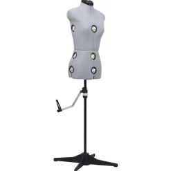 Produits Ménagers-vidaXL Mannequin de robe ajustable pour femme S Taille 33-40 Gris