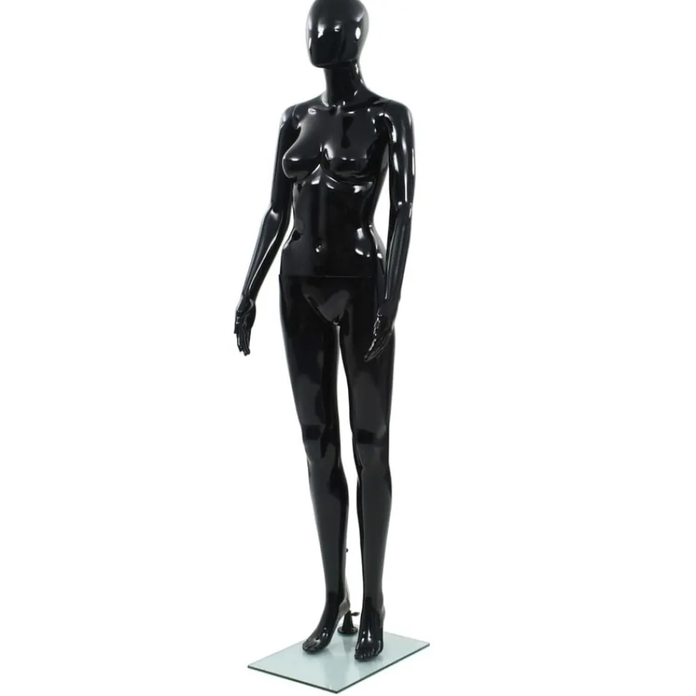 vidaXL Mannequin femme corps complet base verre brillant 175 cm