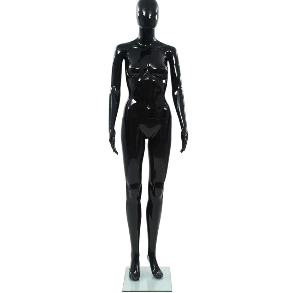 vidaXL Mannequin femme corps complet base verre brillant 175 cm