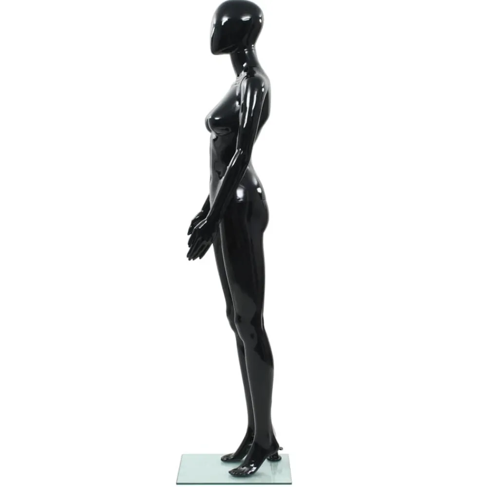 vidaXL Mannequin femme corps complet base verre brillant 175 cm