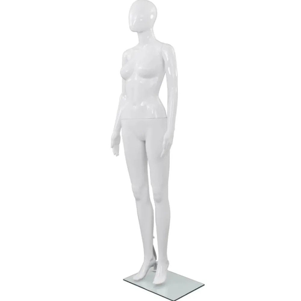vidaXL Mannequin femme corps complet base verre brillant 175 cm