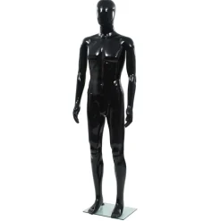 vidaXL Mannequin homme corps complet base verre brillant 185 cm