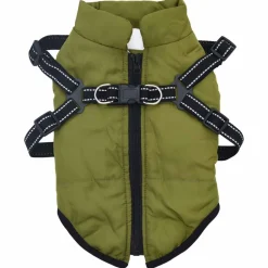 Articles Pour Animaux De Compagnie-vidaXL Manteau pour chien L32 Fleece et Polyester Vert armée