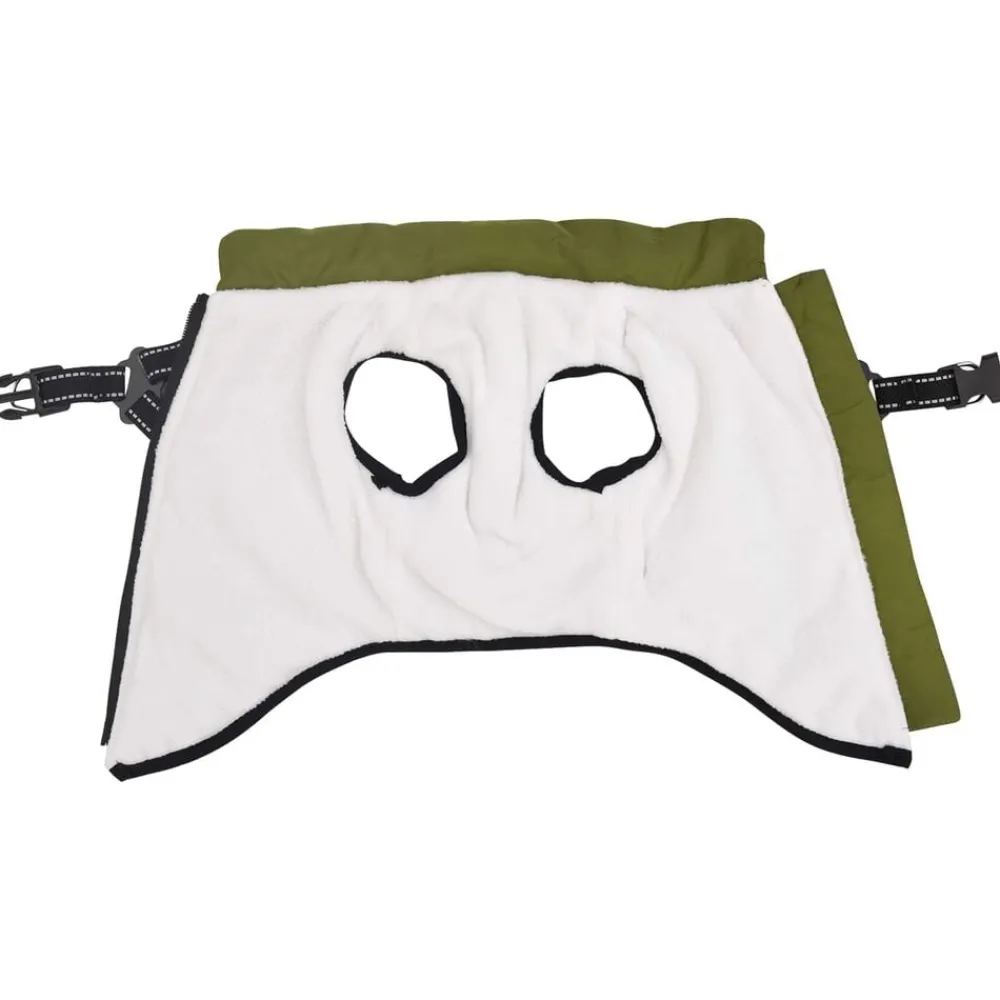 Articles Pour Animaux De Compagnie-vidaXL Manteau pour chien L32 Fleece et Polyester Vert armée