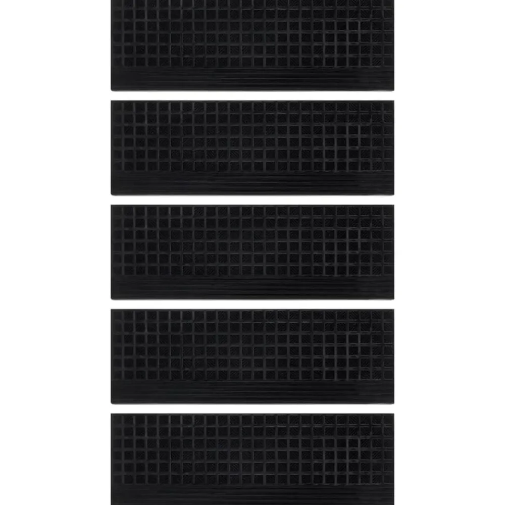 Produits Ménagers-vidaXL Marches d'escalier 5 pcs 25x75 cm caoutchouc