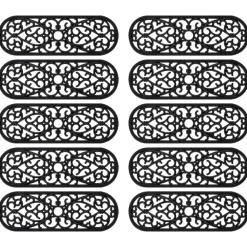 Produits Ménagers-vidaXL Marches d'escalier 10 pcs 25x75 cm caoutchouc