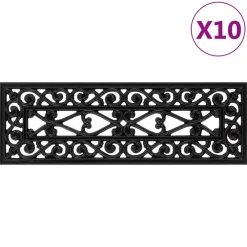 vidaXL Marches d'escalier 10 pcs 25x75 cm caoutchouc