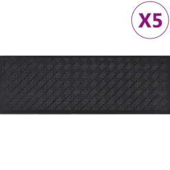 Produits Ménagers-vidaXL Marches d'escalier 5 pcs 25x75 cm caoutchouc