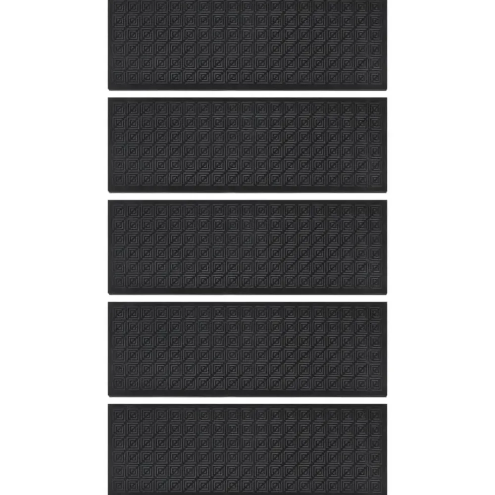 Produits Ménagers-vidaXL Marches d'escalier 5 pcs 25x75 cm caoutchouc