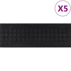 Produits Ménagers-vidaXL Marches d'escalier 5 pcs 25x75 cm caoutchouc
