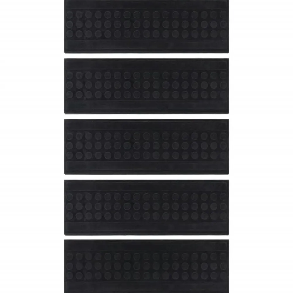 Produits Ménagers-vidaXL Marches d'escalier 5 pcs 25x75 cm caoutchouc