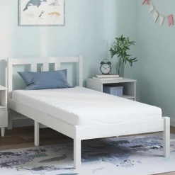 vidaXL Matelas Blanc 80 x 160 cm Tissu jacquard