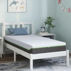 vidaXL Matelas Blanc et Gris 80 x 160 cm Tissu jacquard