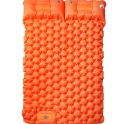 Loisirs De Plein Air-vidaXL Matelas de camping autogonflant et oreillers 2 personnes Orange