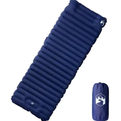 Loisirs De Plein Air-vidaXL Matelas de camping autogonflant oreiller 1 personne Bleu marine