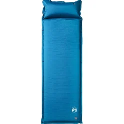 Loisirs De Plein Air-vidaXL Matelas de camping autogonflant oreiller 1 personne Turquoise