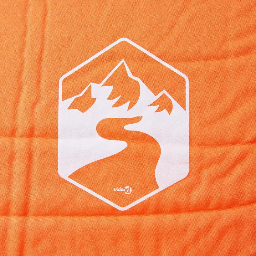 Loisirs De Plein Air-vidaXL Matelas de camping autogonflant avec oreiller 1 personne Orange