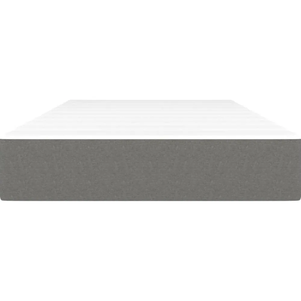 Lits & Accessoires-vidaXL Matelas de lit à ressorts ensachés fermeté moyenne 80x200x20cm Tissu Gris foncé