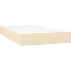 Lits & Accessoires-vidaXL Matelas de lit à ressorts ensachés fermeté moyenne Crème 80x200x20 cm Tissu Crème