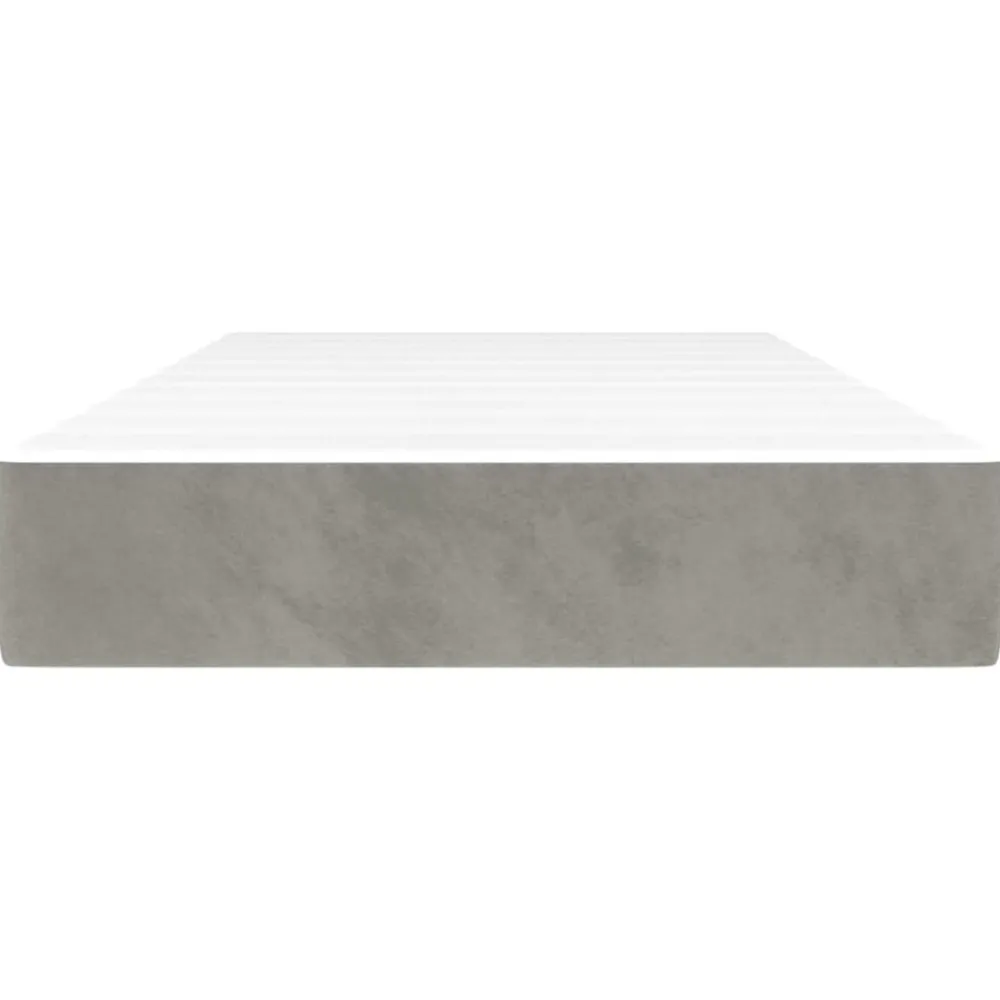 Lits & Accessoires-vidaXL Matelas de lit à ressorts ensachés fermeté moyenne 80x200x20 cm Gris clair