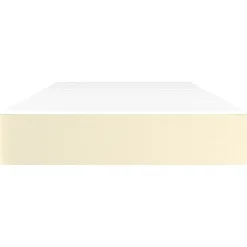 Lits & Accessoires-vidaXL Matelas de lit à ressorts ensachés fermeté moyenne Crème 80x200x20cm Similicuir Cr&egrave;me
