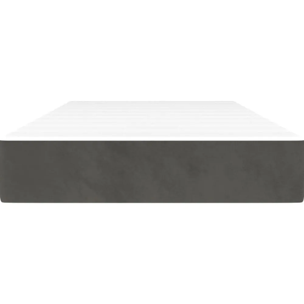 Lits & Accessoires-vidaXL Matelas de lit à ressorts ensachés fermeté moyenne 80x200x20 cm Gris foncé