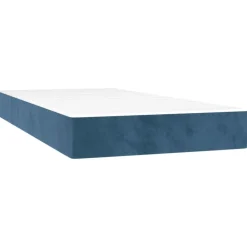 Lits & Accessoires-vidaXL Matelas de lit à ressorts ensachés fermeté moyenne 80x200x20 cm Bleu foncé
