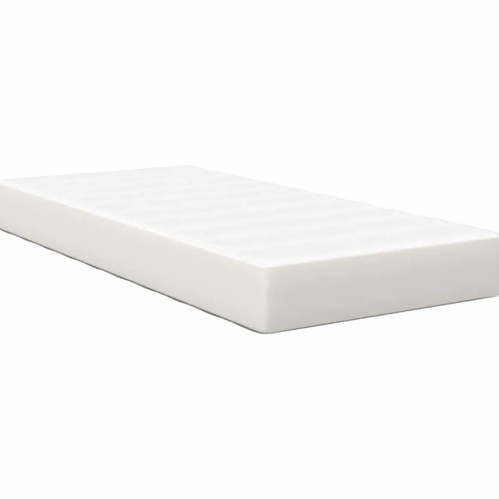 Lits & Accessoires-vidaXL Matelas de Lit avec matelas Crème 80 x 200 cm tissu Crème