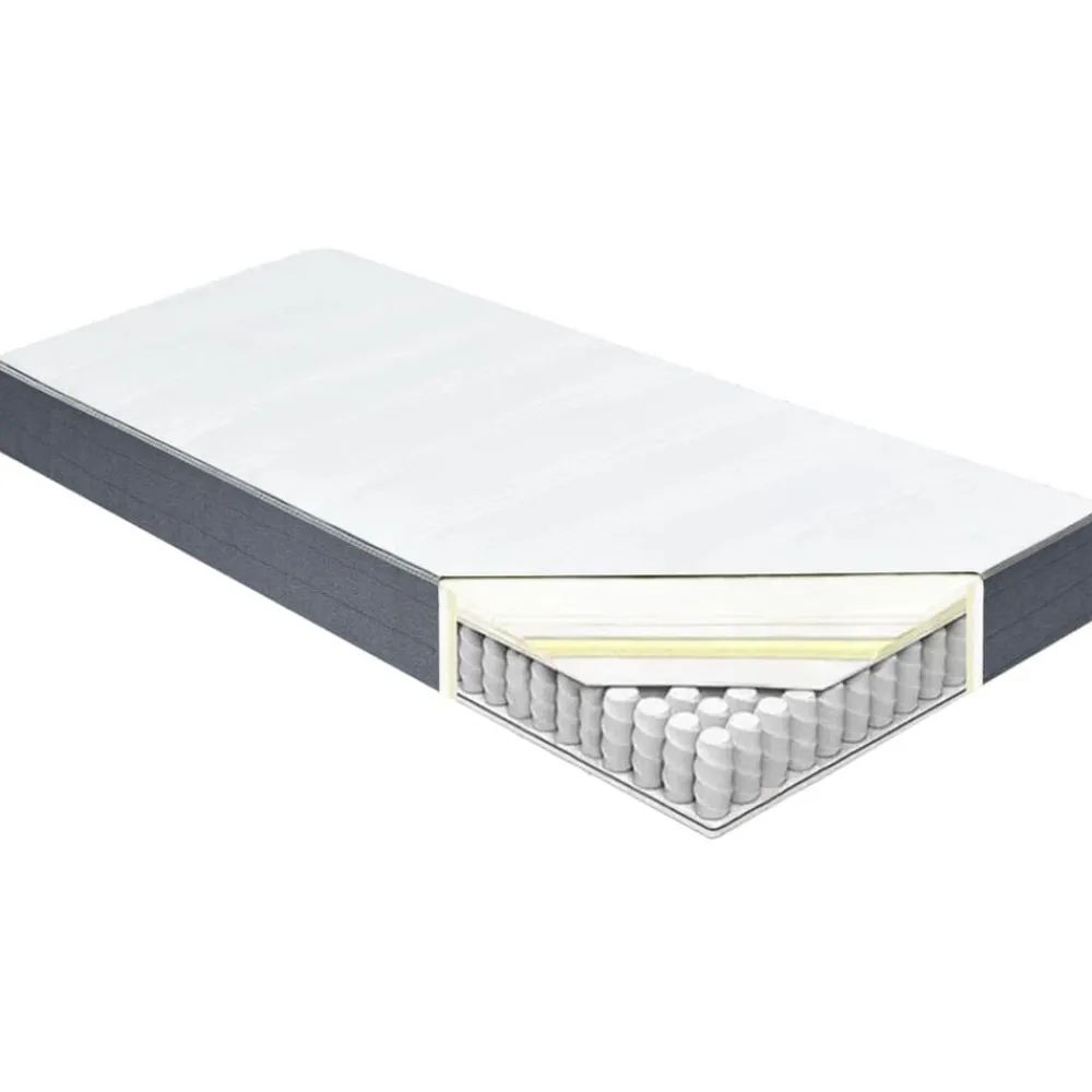 vidaXL Matelas de sommier tapissier fermeté moyenne 200x80x20 cm