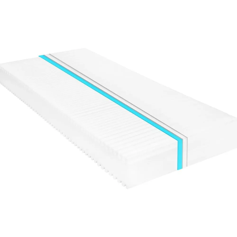 vidaXL Matelas 80x200 cm 7 zones Mousse PU 16 cm H2 H3