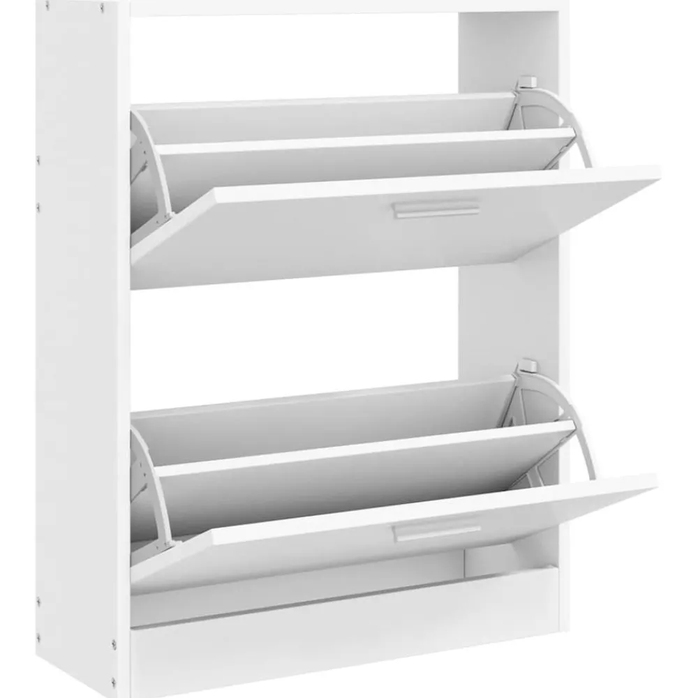 vidaXL Meuble à chaussures en bois avec 2 compartiments