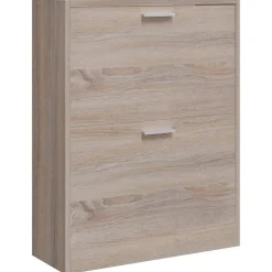 Produits Ménagers-vidaXL Meuble à chaussures en bois avec 2 compartiments Aspect chêne Chêne