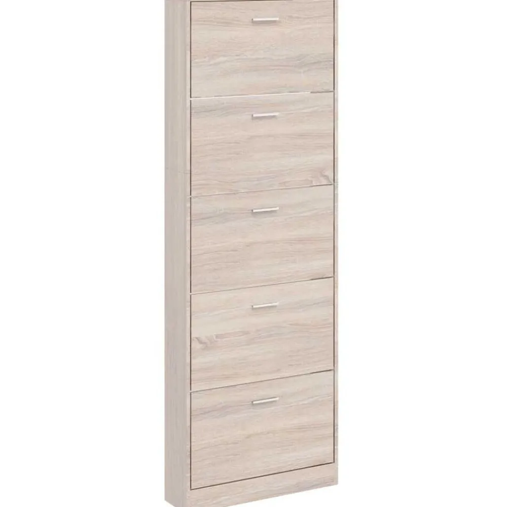 Produits Ménagers-vidaXL Meuble à chaussures en bois avec 5 compartiments Aspect chêne Chêne
