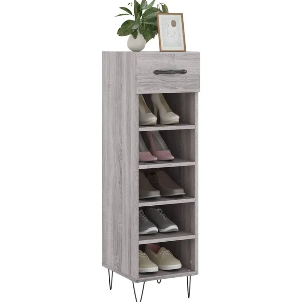 vidaXL Meuble à chaussures 30x35x105 cm bois d'ingénierie