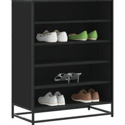 vidaXL Meuble à chaussures 75x38x97,5 cm bois d'ingénierie métal